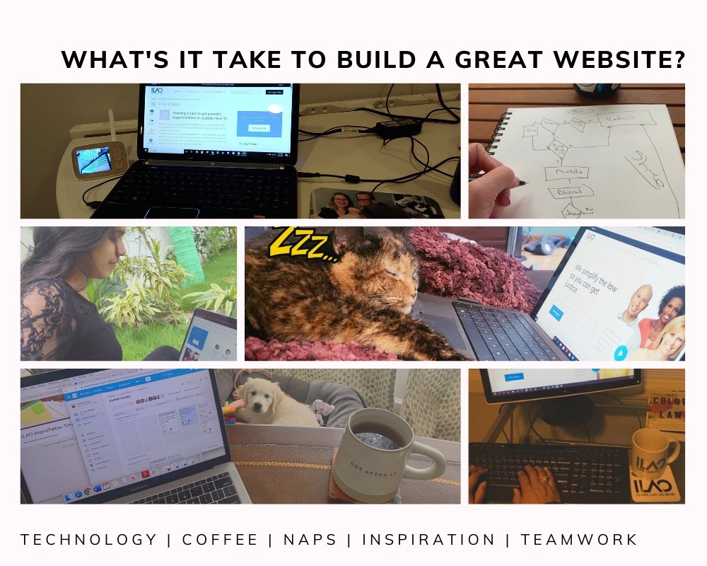It takes technology, coffee, naps, inspiration and teamwork to build a great website!